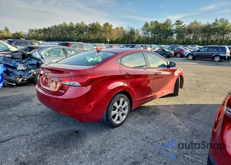 2013 Hyundai Elantra Gls from USA, damaged, VIN KMHDH4AE4DU521826